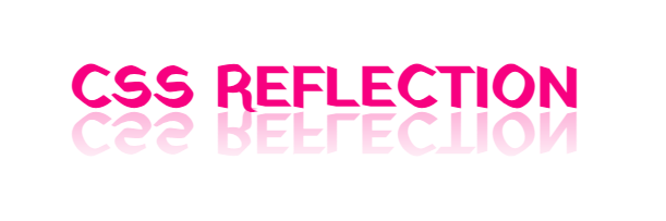 CSS Reflection Effects On Text