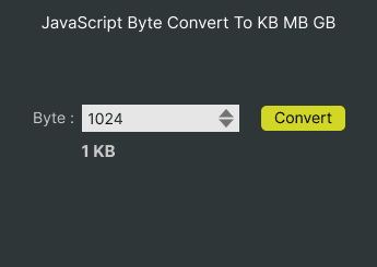 JavaScript Byte convert