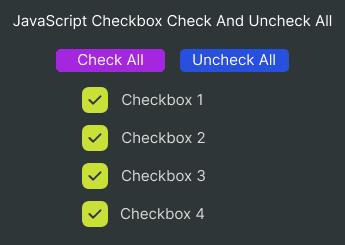 javascript checkbox check