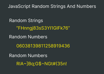 JavaScript Random Number String