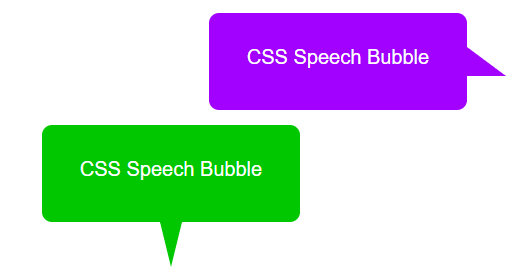 speech bubble in css