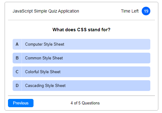 Online JavaScript Quiz App Generator With Timer