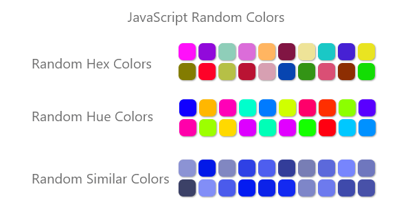 JavaScript Random Colors Generating Functions